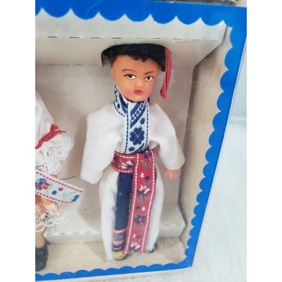 NEW 1986 Lidova Tvorba‎ Czech Miniature Doll Set Russian Rubber Dolls Vintage - Picture 3 of 7